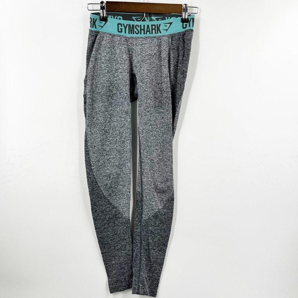 ✅ GYMSHARK GREY AND TEAL ATHLETIC LEGGINGS